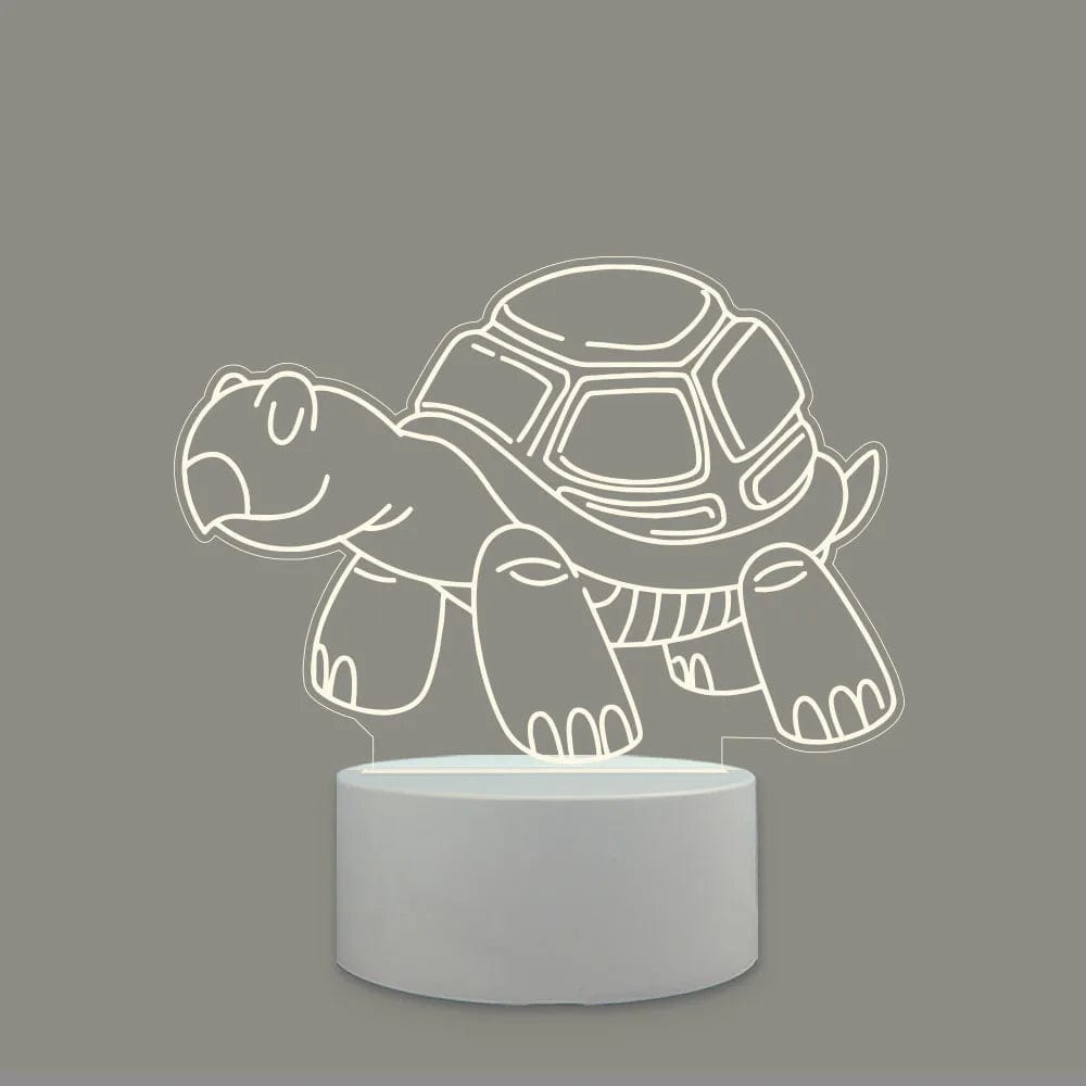 Tortue veilleuse aquatique  Lumière chaude à base blanche / tortue 10