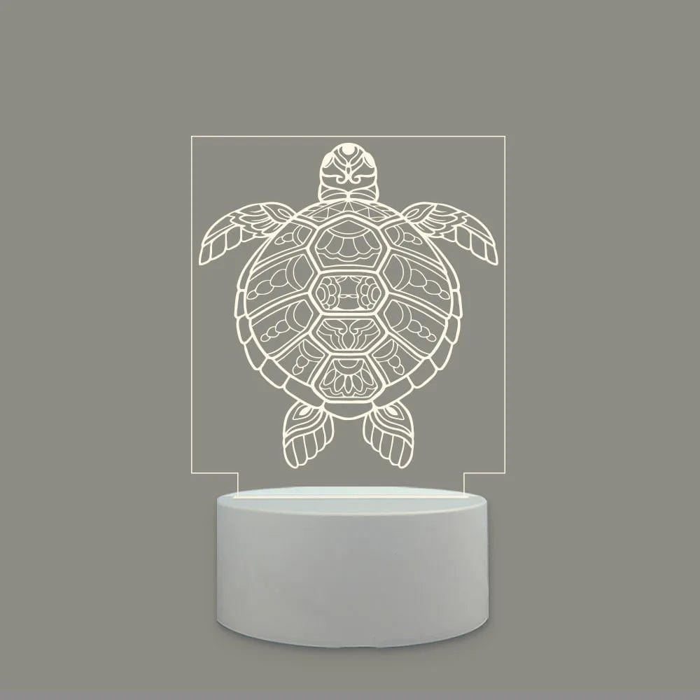 Tortue veilleuse aquatique  Lumière chaude à base blanche / tortue 19