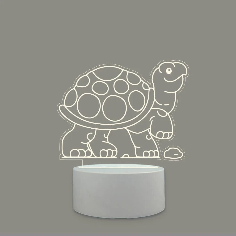 Tortue veilleuse aquatique  Lumière chaude à base blanche / tortue 7