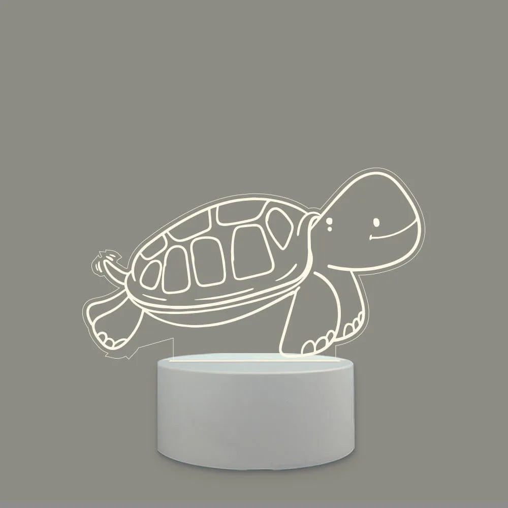 Tortue veilleuse aquatique  Lumière chaude à base blanche / tortue