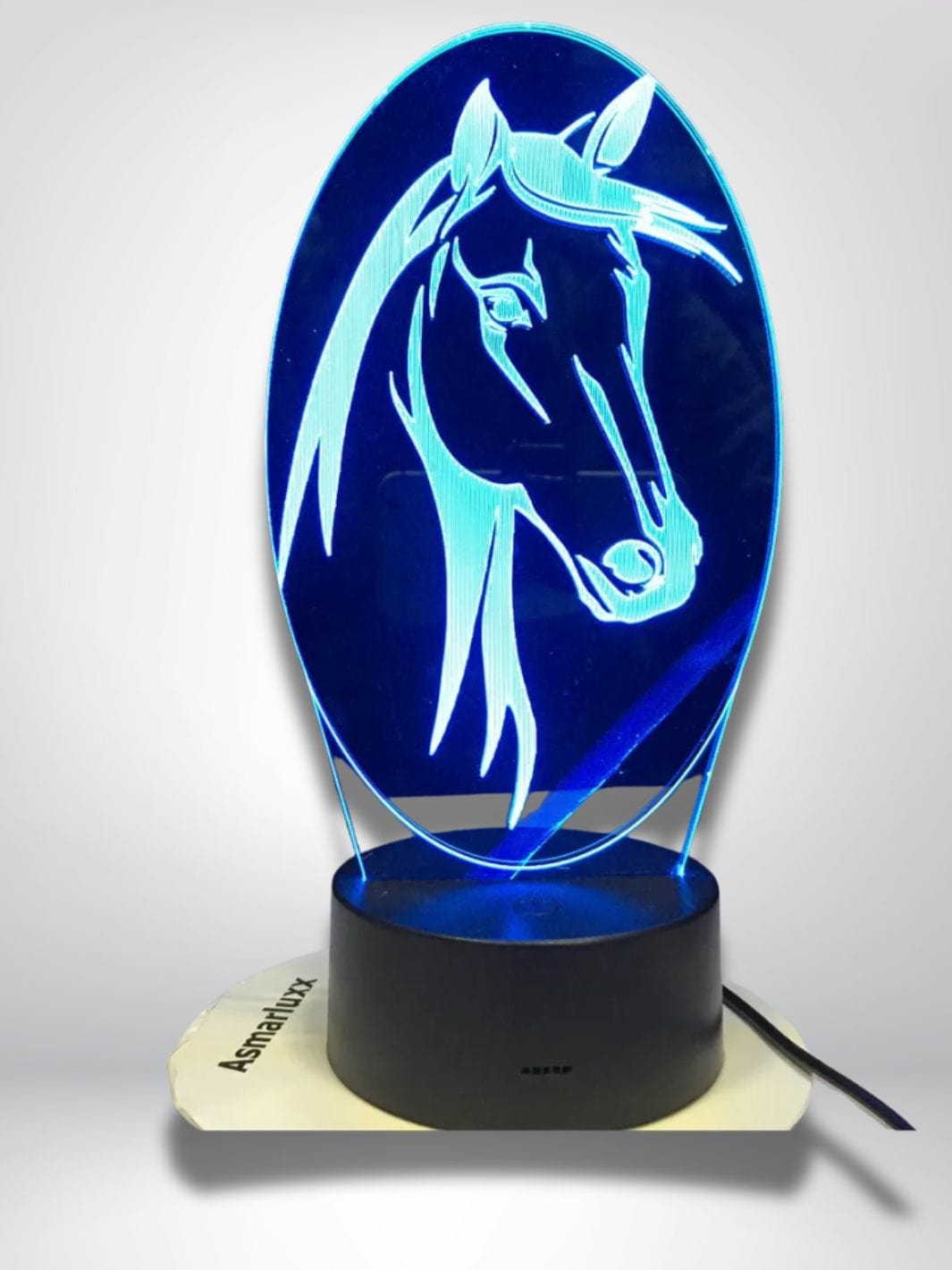 veilleuse cheval bleu