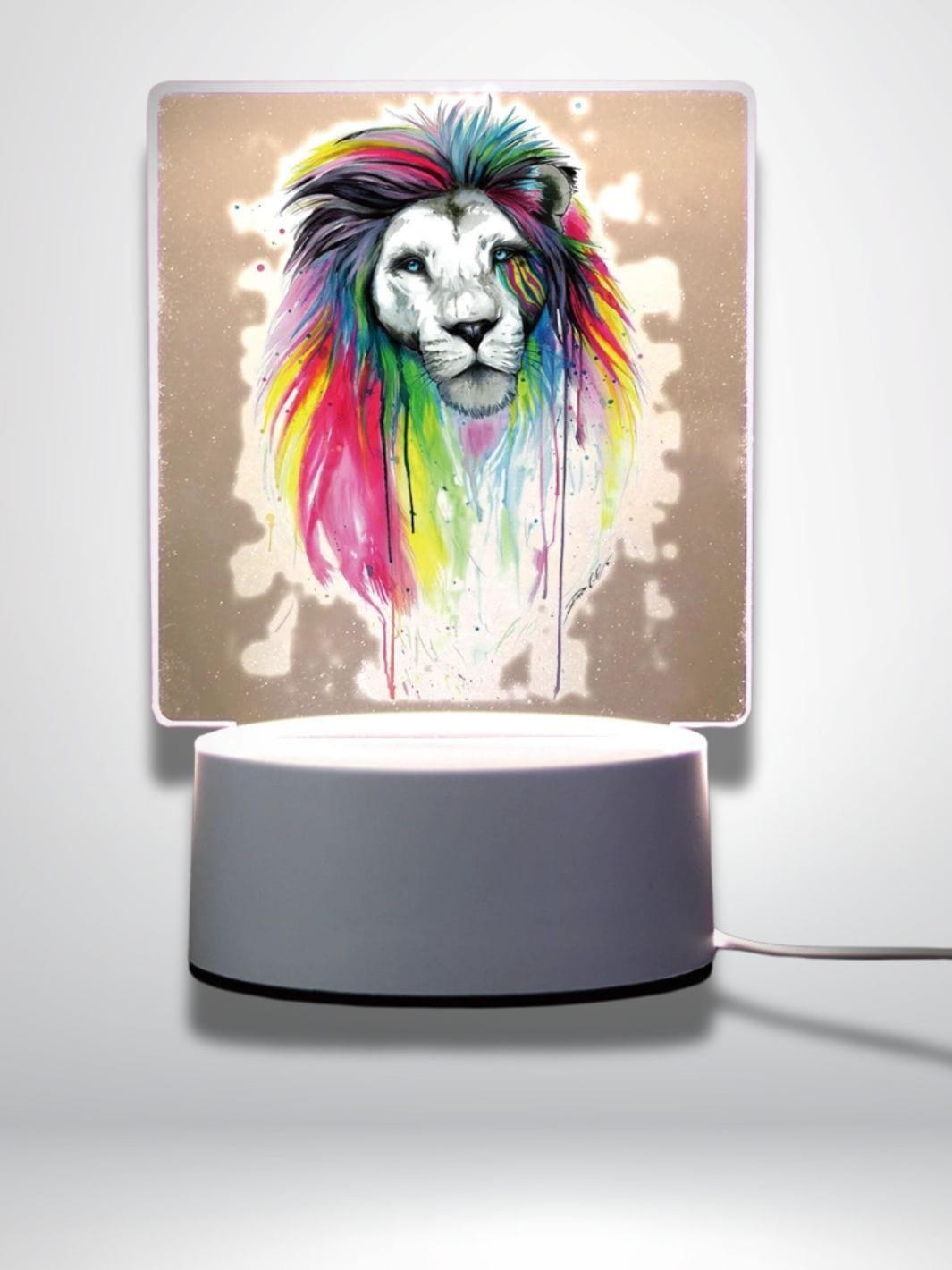 veilleuse lion bébé Base de fissure 7 couleurs / lion / USB