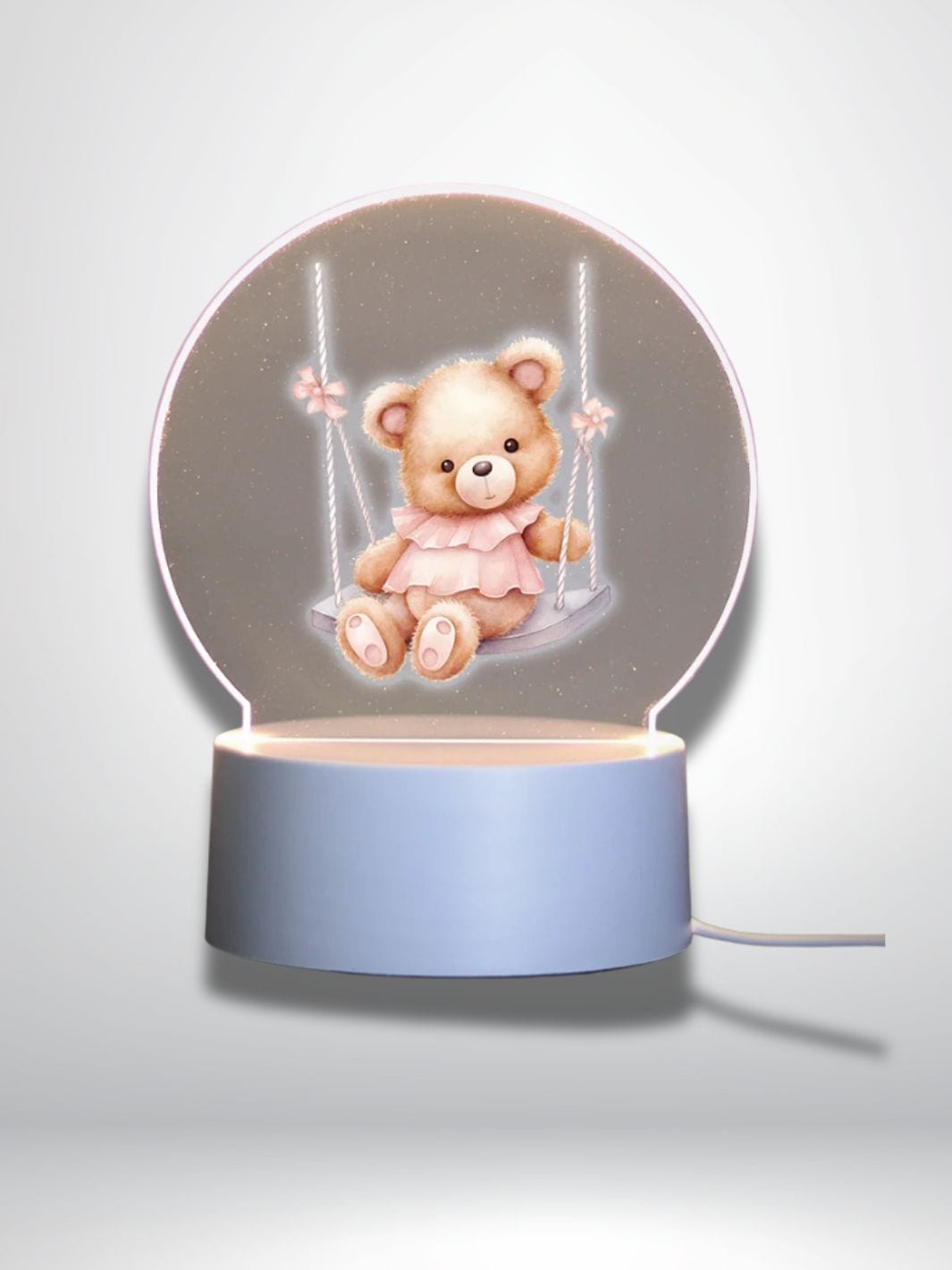 veilleuse ourson led Base noire 16 couleurs / ourson 6 / USB